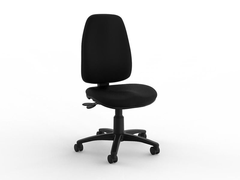 Knight's Strauss 3 Lever Black Leather Task Chair Carousel 1