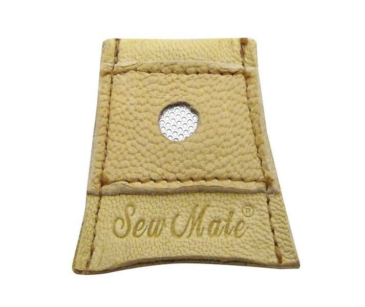Leather Thimble With Metal Plate - Medium Carousel 1