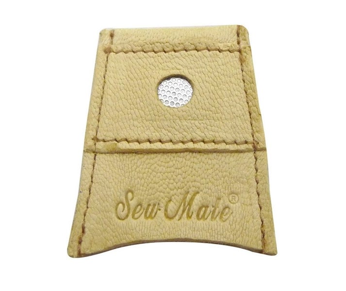 Leather Thimble With Metal Plate - Large Carousel 1