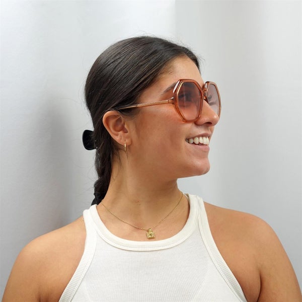 Chloe Sunglasses CH0008S Esther 001 Orange Crystal Pink Gradient Carousel 6