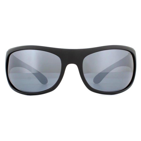 Polaroid Sport Sunglasses 07886 003 EX Matte Black Grey Silver Polarized Mirror Carousel 1