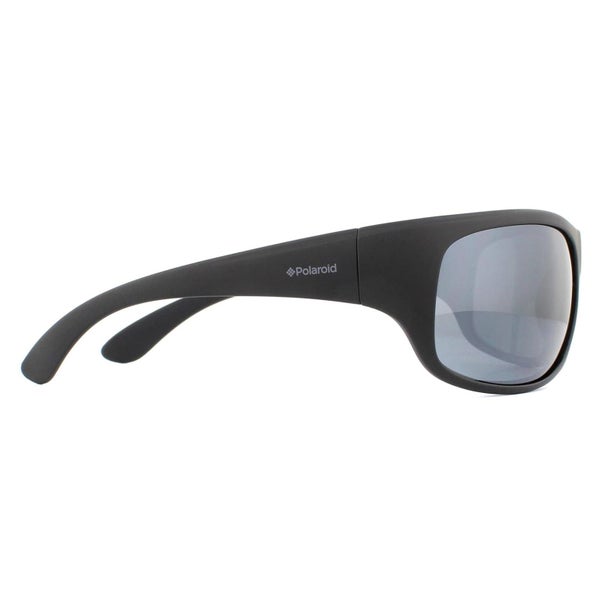 Polaroid Sport Sunglasses 07886 003 EX Matte Black Grey Silver Polarized Mirror Carousel 4
