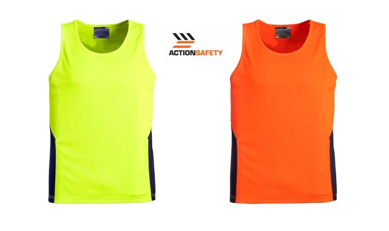 Syzmik Hi Vis Squad Singlet - 2 Colour Options - Sizes XXS to 7XL Carousel 1