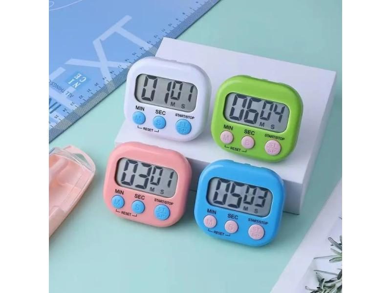 Kitchen Timer Magnetic LCD Digital Countdown Stopwatch With Stand Carousel 2