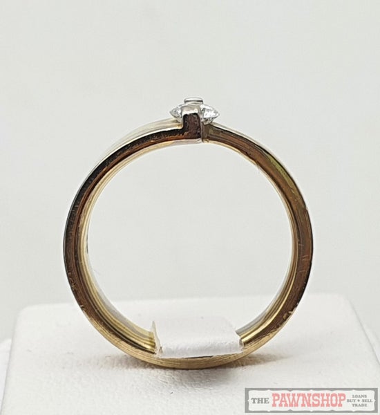 Handmade 0.26ct TWD Solitaire Diamond Ring in 18ct Yellow and White Gold $5,12562863232253441113