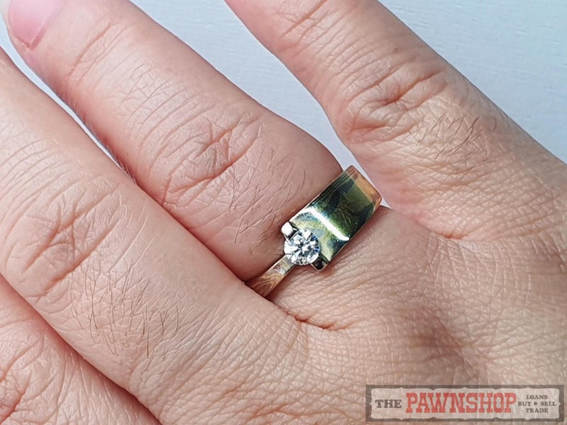 Handmade 0.26ct TWD Solitaire Diamond Ring in 18ct Yellow and White Gold $5,12562863232253441114
