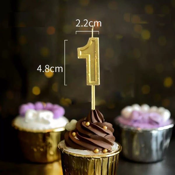 Cake Topper Cake Decorating Cupcake candle Gold #1 *Local Clearance* Carousel 2
