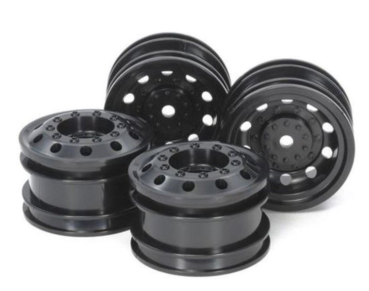 Tamiya 54741 OR RACE TRUCK WHEEL FRONT & REAR BLACK (4) Carousel 1