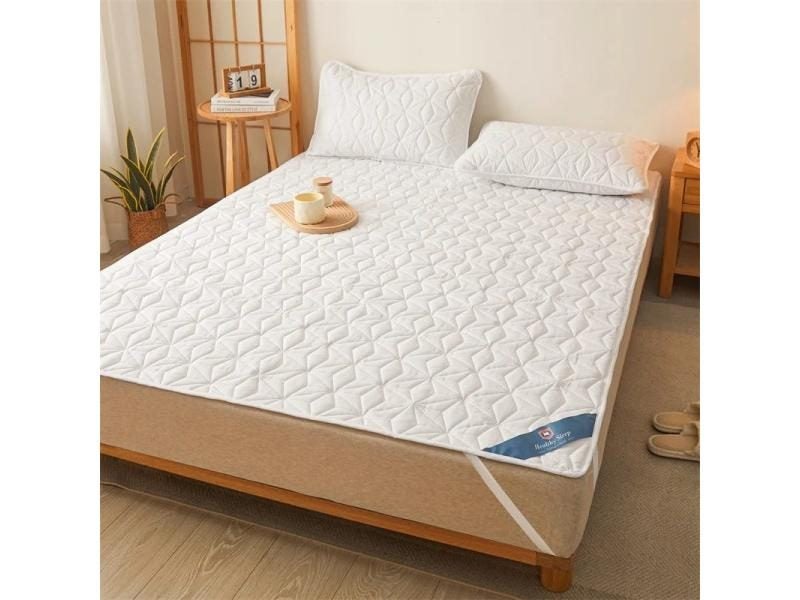 Waterproof Mattress Topper With Elastic Band Quilted Protector Pad Bedspread Carousel 1