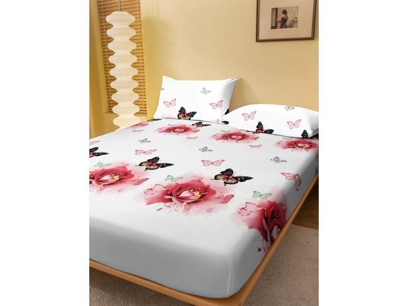 Four Seasons Men And Women Simple Fashion Flowers Butterfly Prints Sanded Carousel 1