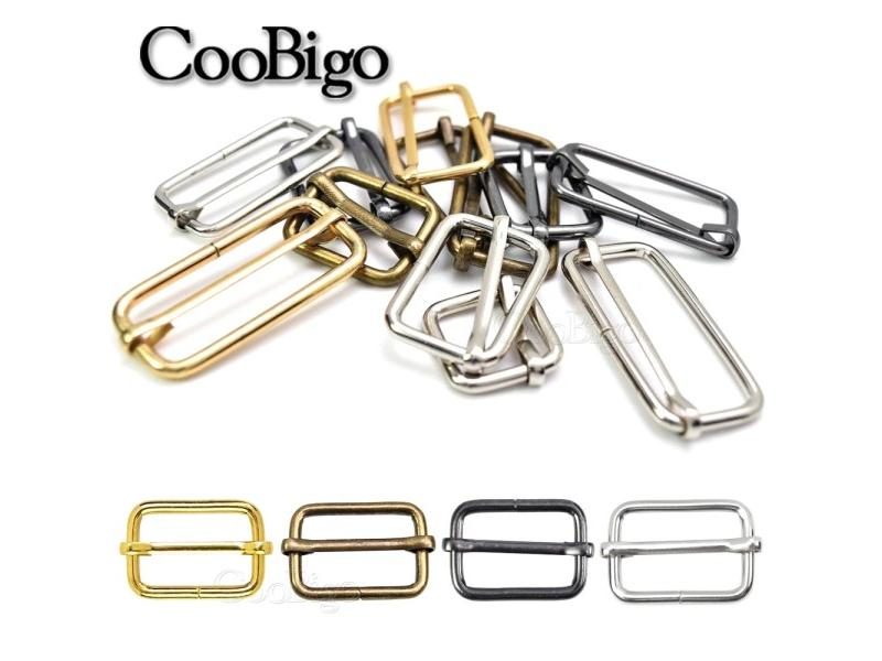 10pcs Metal Slides Tri-Glides Wire-Formed Roller Pin Buckles Slider Adjuster Carousel 2
