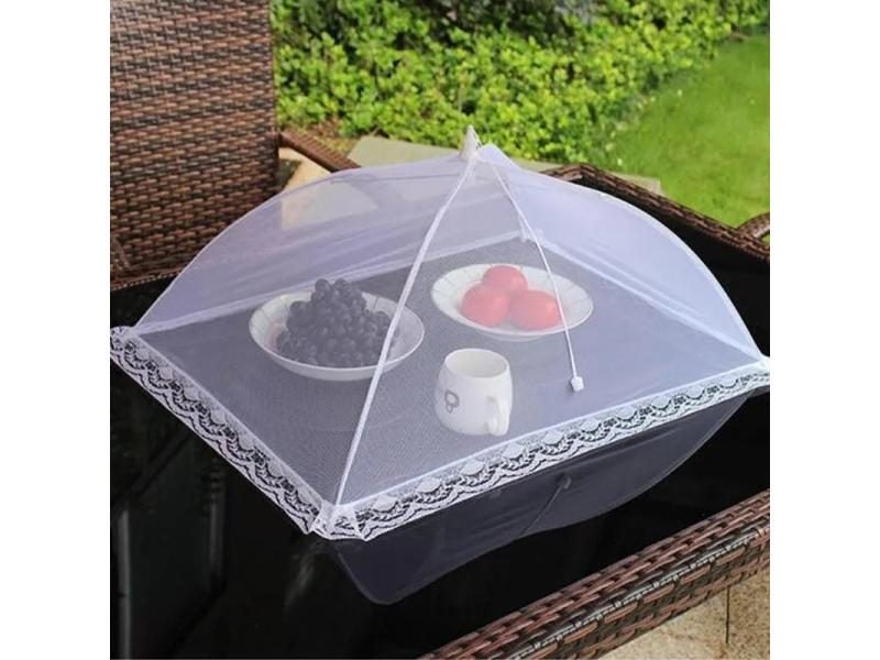 Foldable Food Dust Cover Vegetable Dish Insect Proof Mesh Large Capacity Dish Carousel 1