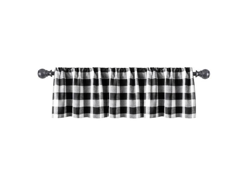 Kitchen Blackout Window Curtains Thermal Plaid Nordic Style Short Curtains Wine Carousel 1