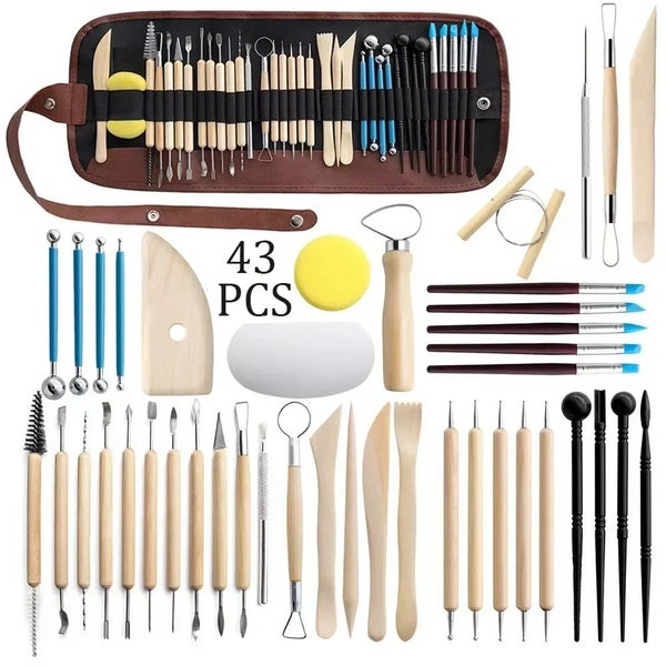 Pottery Clay Sculpting Tools Kit 8-61 Pcs/Set Ceramic Wax Clays Carving Tools Carousel 2