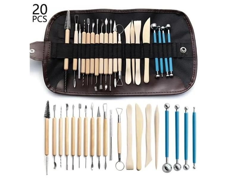 Pottery Clay Sculpting Tools Kit 8-61 Pcs/Set Ceramic Wax Clays Carving Tools Carousel 1