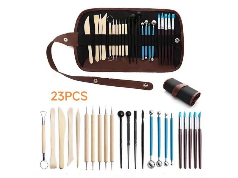 23PCS Art DIY Clay Tool Cold Potcelain Polymer Clays Molds Sculpting Carving Carousel 2