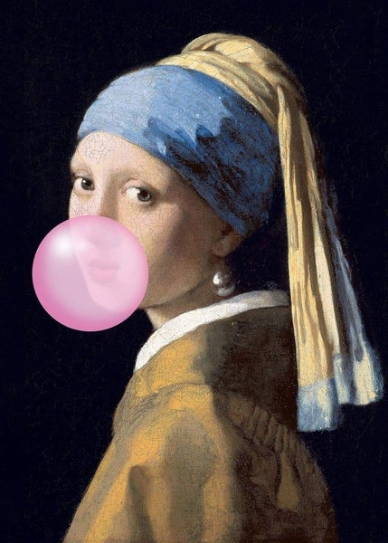 1 PANEL FREE SHIPPING - Large Canvas Art Print - Bubblegum Carousel 1