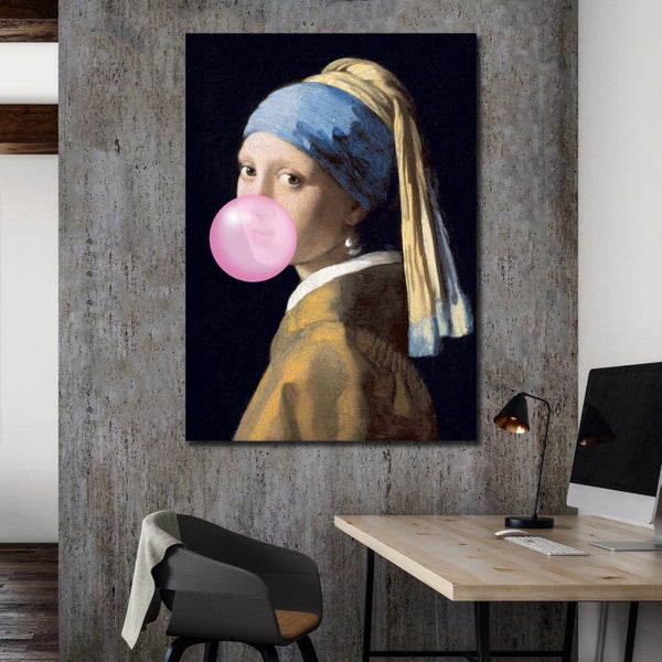 1 PANEL FREE SHIPPING - Large Canvas Art Print - Bubblegum Carousel 2