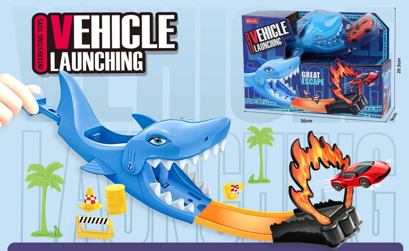 Car Race Track Launcher - Shark Launcher Carousel 1