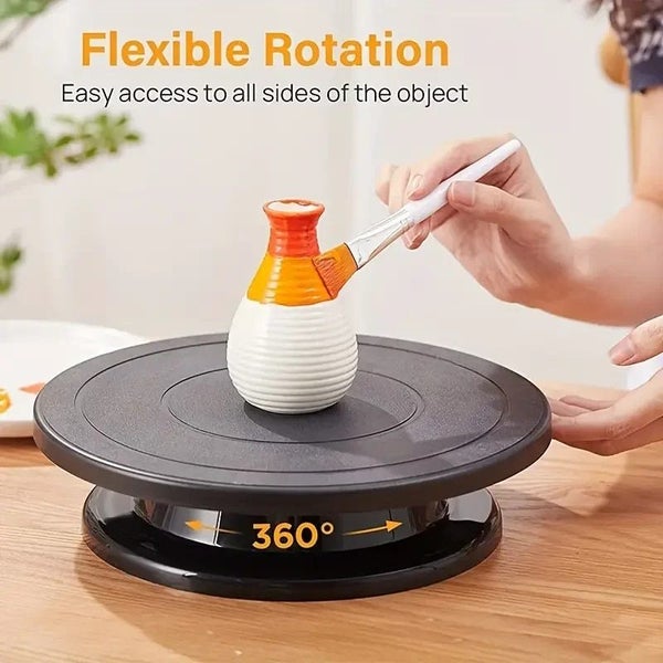 11 Inch Spinning Turntable Engraving Wheels Spinning Cake Turntable Black Carousel 1