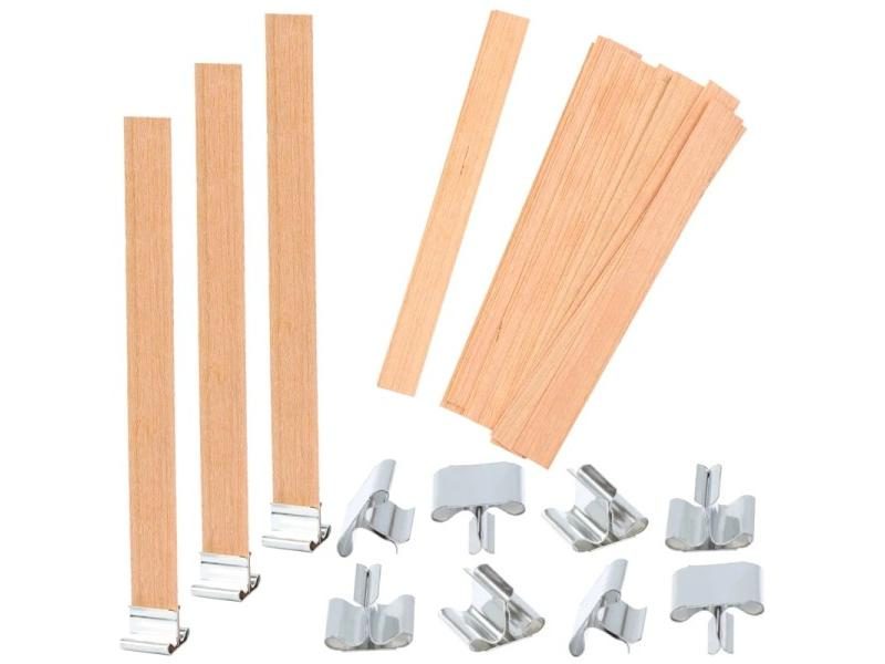 10pcs Wooden Candles Wick With Sustainer Tab Candle Wick Core For DIY 13cm Carousel 2