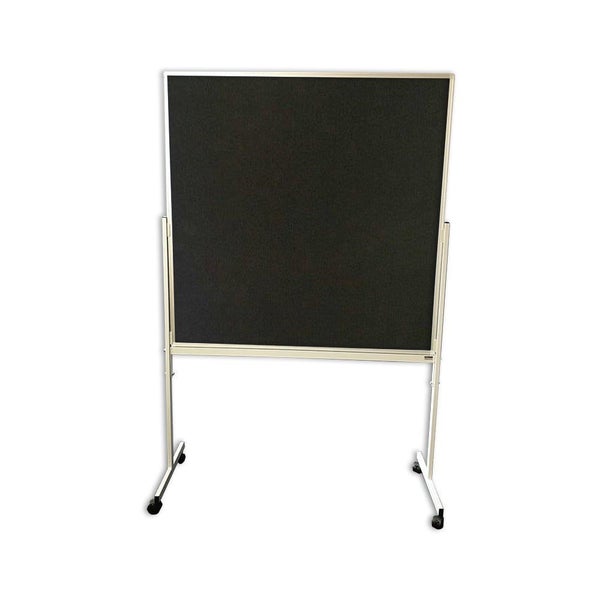 600mm High Double Sided Pinboard with Brushed Nylon Fabric on Stand with Whee... Carousel 2