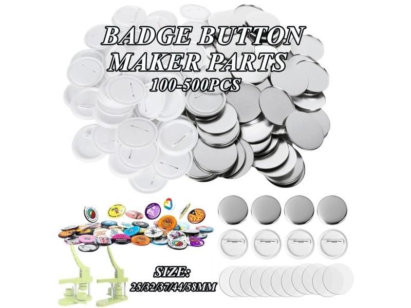 25-58MM Blank Badge Pin Button Maker Parts 100-500Pcs DIY Badge Button Making Carousel 2
