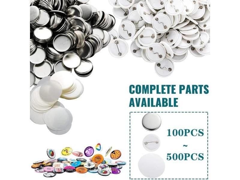25-58MM Blank Badge Pin Button Maker Parts 100-500Pcs DIY Badge Button Making Carousel 1