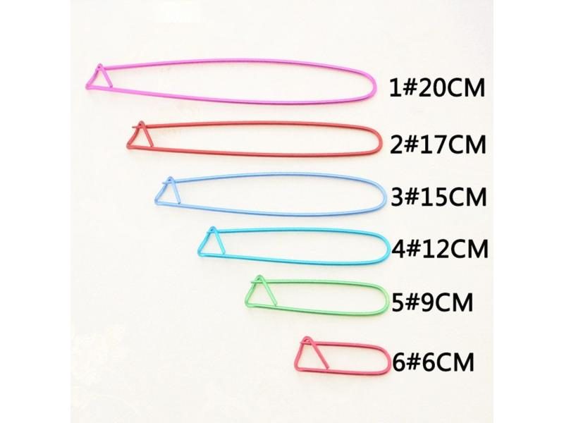 6PCS/Set Aluminum Knitting Needles Clip Craft Stitch Holders Safety Pins Carousel 2