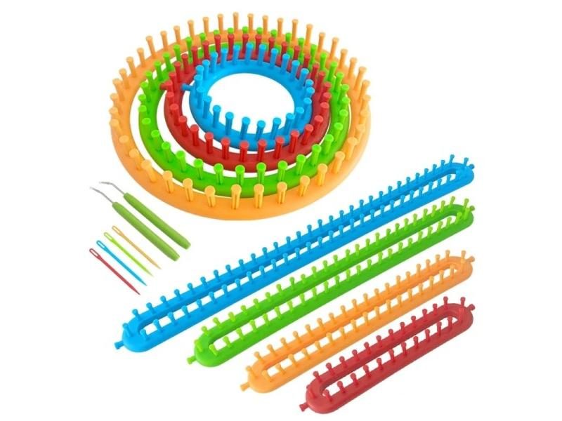 1pc Rectangle Round Knitting Loom Weaving Scarf Sweater Hat Shawl Stitching Carousel 2