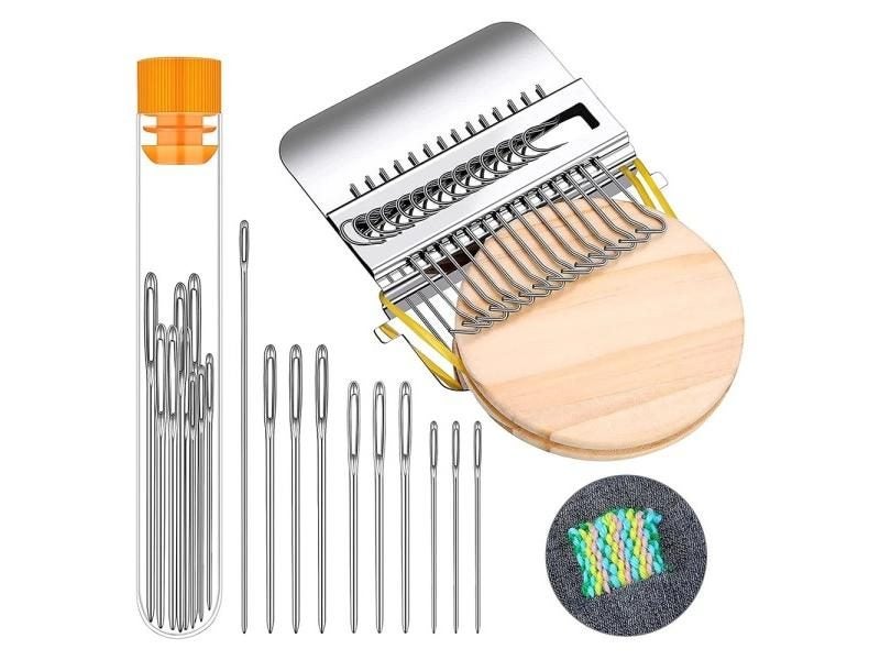 Mini Darning Knitting Machine Small Loom Machine Tools Easy To Carry Small Loom Carousel 2