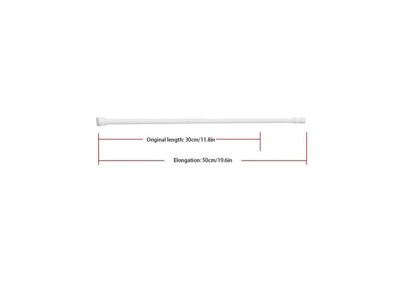 1pc 1.3cm Diameter Adjustable Extendable Bathroom Hanging Shower Curtain Rods Carousel 2
