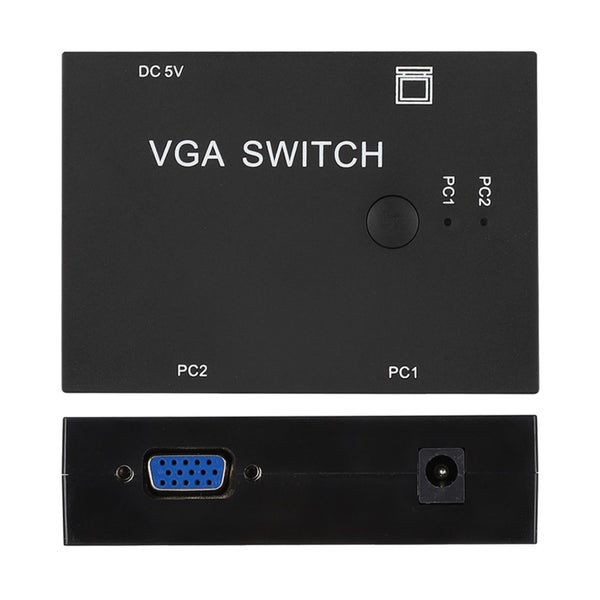 VGA Splitter Computer Accessory 2-In-1-Out 2 Port Switcher HD Display Carousel 1
