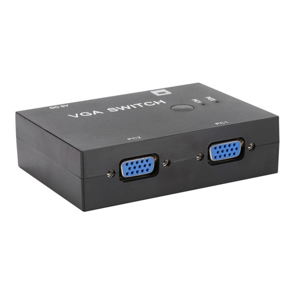 VGA Splitter Computer Accessory 2-In-1-Out 2 Port Switcher HD Display Carousel 2