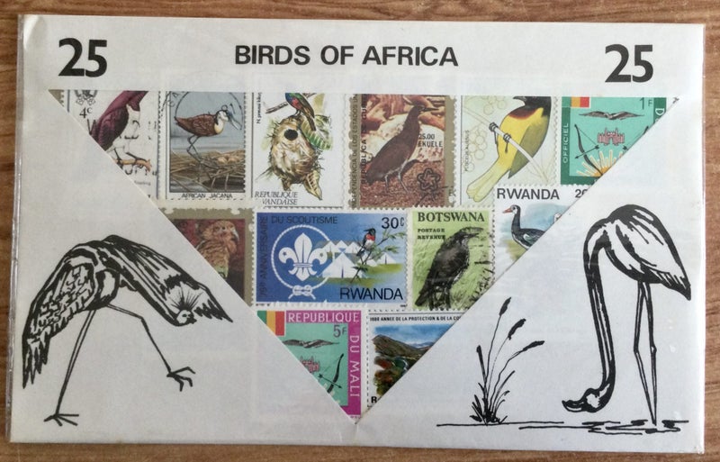 25 Birds Stamps Of Africa Used Carousel 1