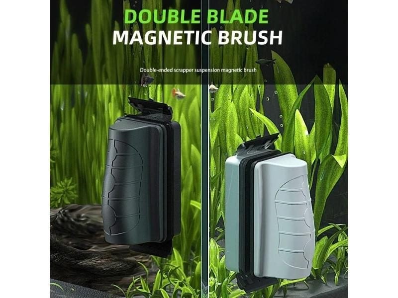 New Magnetic Aquarium Fish Tank Brush For Floating Clean Glass Algae Scraper Carousel 2