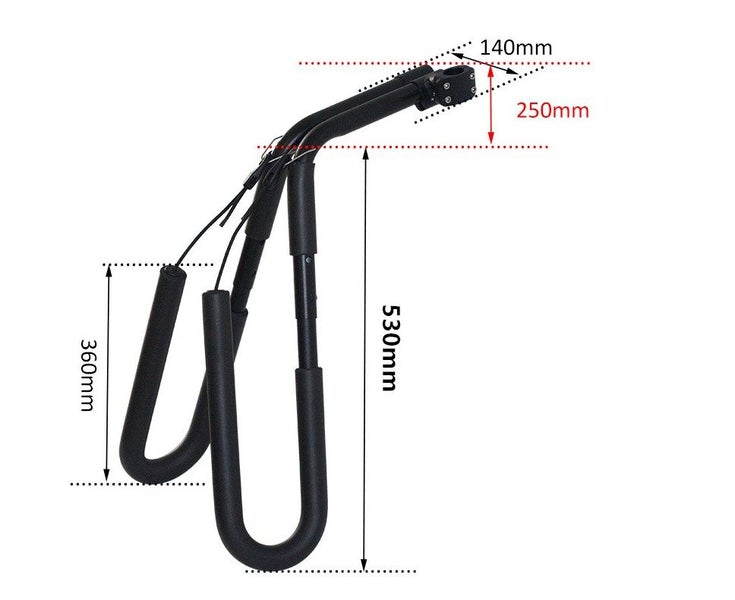PTN Surfboard Bike Rack Boogie Board Shortboard Wakeboard Carrier Bicycle Mount Carousel 2