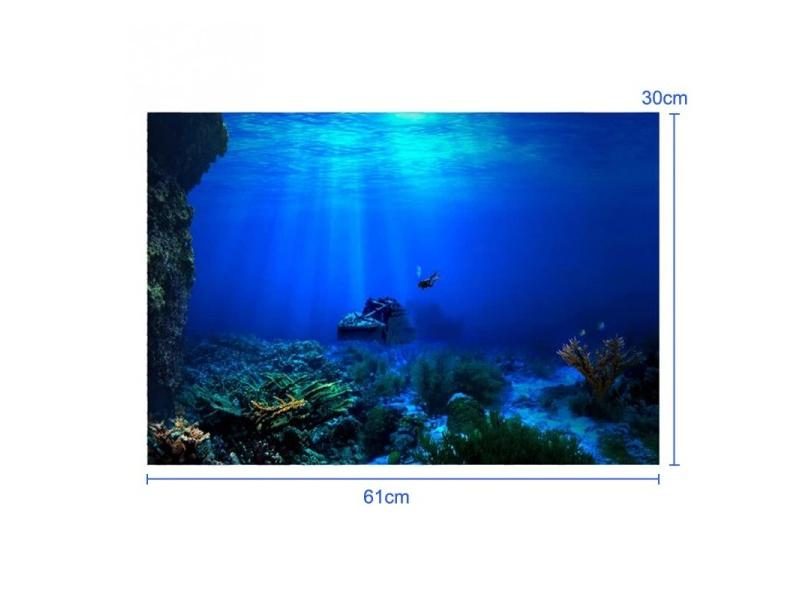 Aquarium Decoration Double Sided HD Fish Tank Landscape Sticker Carousel 1