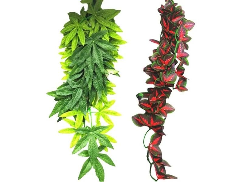 Reptile Plant Plastic Simulation Leaf With Sucker For Aquarium Decoration Carousel 2