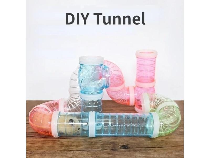 DIY Hamster Tunnel Toy Pet Training Pipeline Transparent Runway Carousel 2