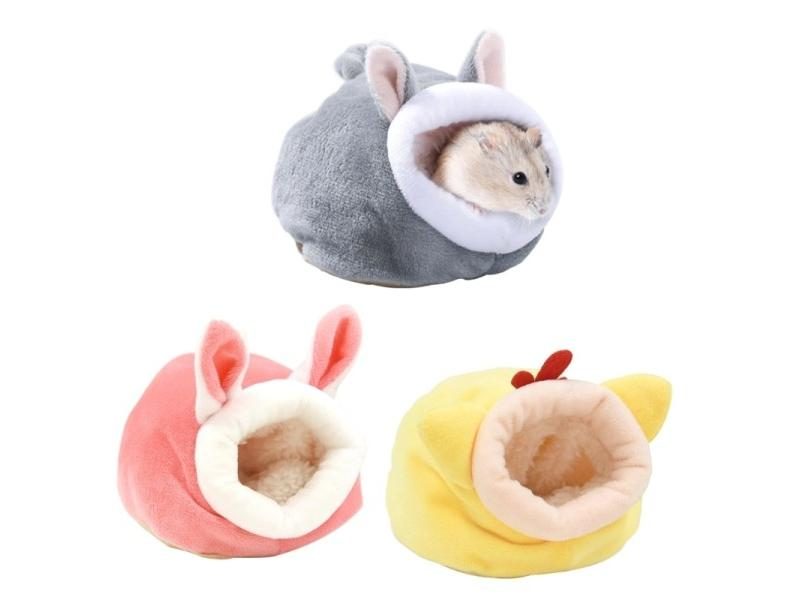 Windproof Hamster Nest Hamster House Glider Guinea Pigs Bunny Winter Plushy Carousel 2