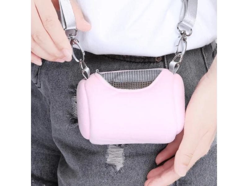 Pet Cage Cylinder Design Soft Travel Carrier For Squirrel Hamster Carousel 2