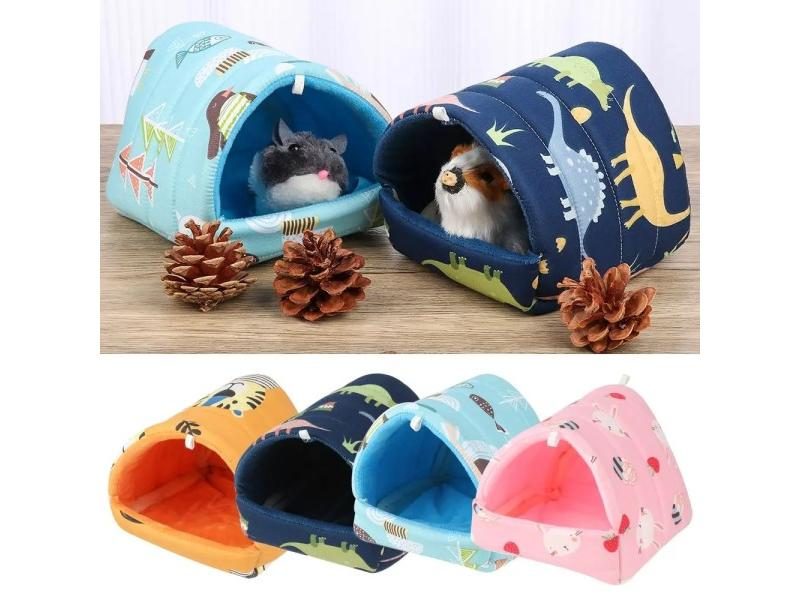 Hamster House Small Animal Sleeping Bed For Rabbit Squirrel With Warm Mat Carousel 2