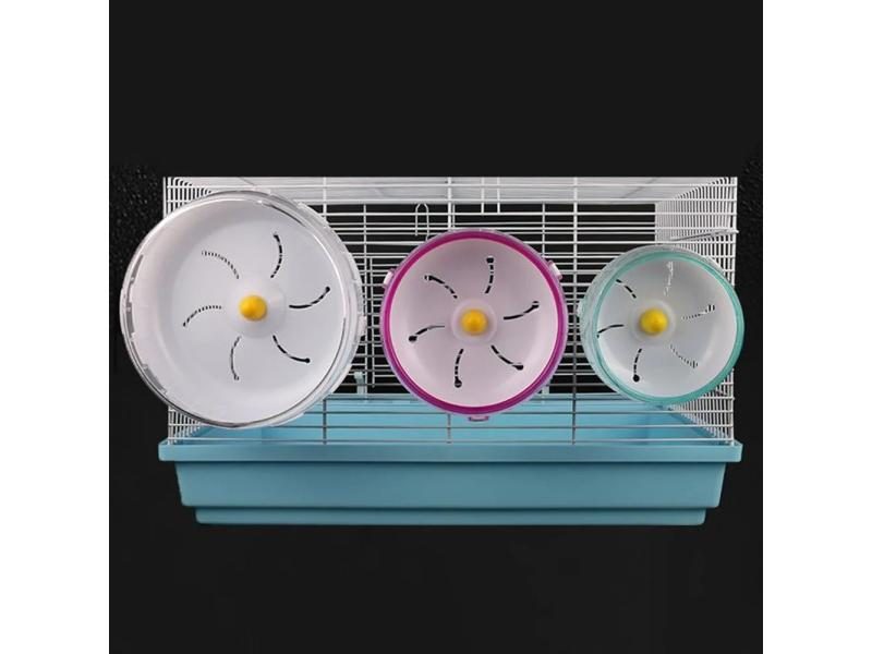 Pet Hamster Running Wheel For Small Pets Silent Round Cage Exercise Wheel Carousel 2