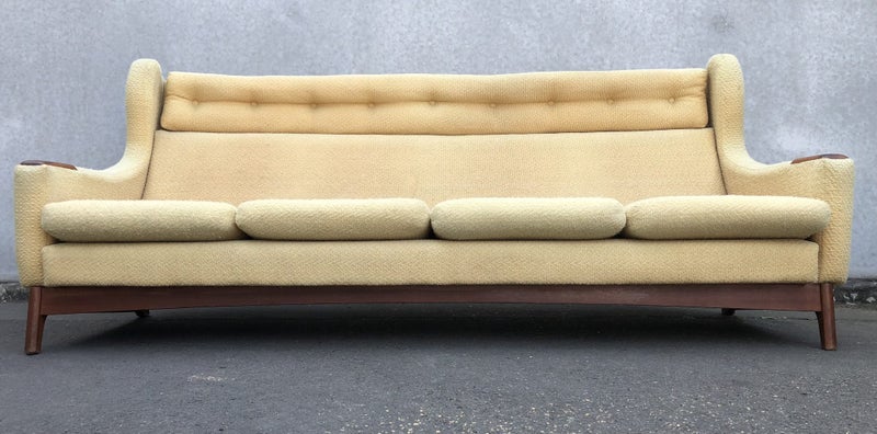 Danish Midcentury 4 Seater Sofa in Teak Carousel 1