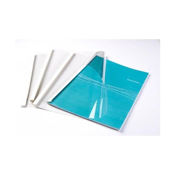 Fellowes Thermal Binding Covers A4 6mm White Pack 100 Carousel 1