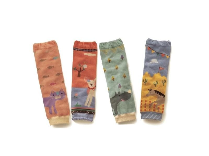 Animal Print Baby Leg Warmers Knee Pads SK109 Carousel 1