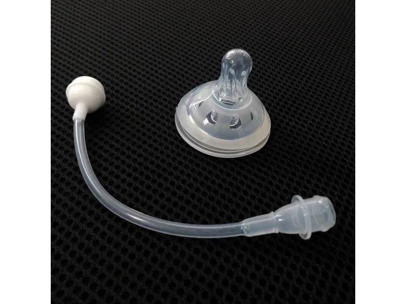 Baby Bottle Kids Cup Silicone Sippy Straw Mouth Feeding Bottle Nipple Replace Carousel 1