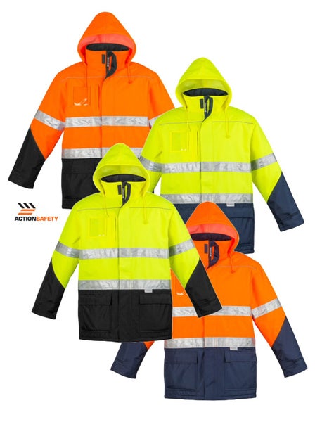 Syzmik Mens Hi Vis Storm Jacket - 4 Colour Options - Sizes XXS to 7XL Carousel 1