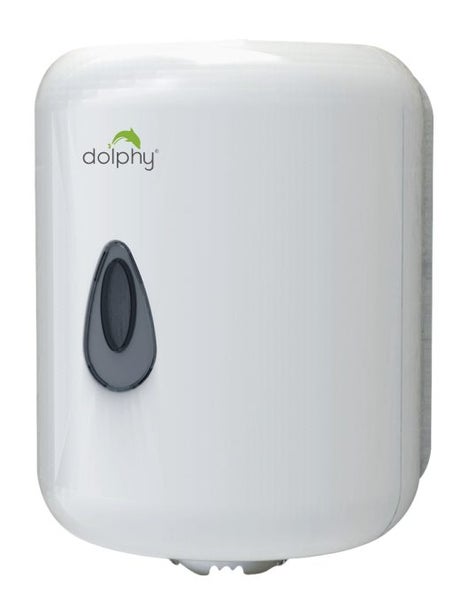 Dolphy Center Pull Auto Cut Durable ABS Toilet Paper Dispenser - White Carousel 1